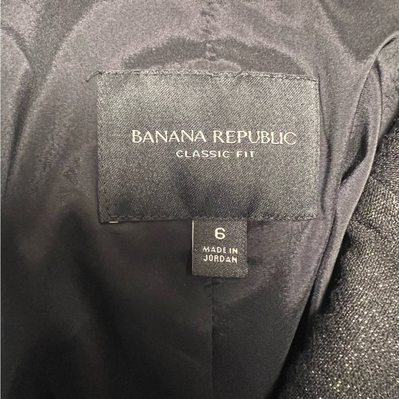 Banana Republic | Black Sparkly Wool/Viscose Blend Blazer Sz 6/Small - Picture 5 of 7